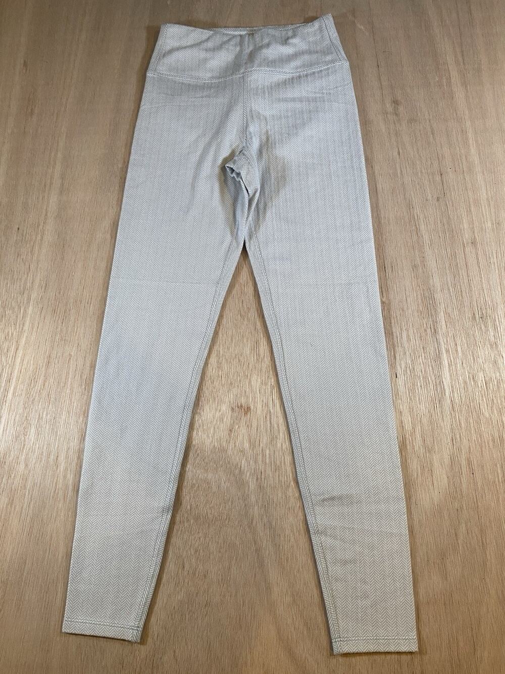 Kyodan Gray Herringbone Jacquard High-Waist Legging Warm & Soft Size XS